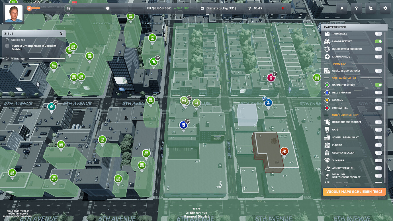 Quest 2 Company's in Garment District General Big Ambitions Community